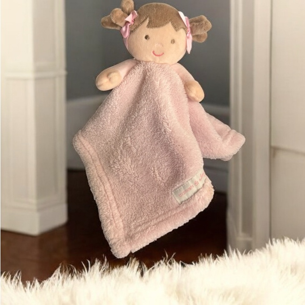 Blankets and Beyond Girl Blanket Security Blanky Lovely Lovey 15” Pink Plush